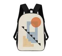 sinyumoney Mochilas Para Niños Mochila Escolar Minimalist Geometry V Mochila Escolar Impresa En 3D Para Niños Estudiantes De Primaria Y Secundaria 17inch