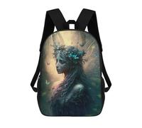 sinyumoney Mochilas Para Niños Mochila Escolar Mochila Para Niños Mochila De Viaje Mochilas Para Libros Impresa En 3D Enchanted Forest Fairy Mochila Para Niños Y Niñas 17inch