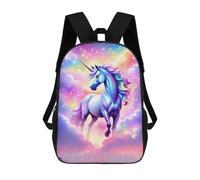 sinyumoney Mochilas Para Niños Mochila Escolar Mochila Para Niños Mochila De Viaje Mochilas Para Libros Impresa En 3D Magical Unicorn in The Clo Mochila Para Niños Y Niñas 17inch