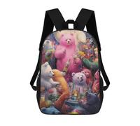 sinyumoney Mochilas Para Niños Mochila Escolar Mochila Para Niños Mochila De Viaje Mochilas Para Libros Impresa En 3D Colorful Bears Party Mochila Para Niños Y Niñas 17inch