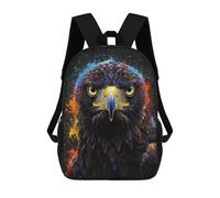 sinyumoney Mochilas Para Niños Mochila Escolar Mochila Para Niños Mochila De Viaje Mochilas Para Libros Impresa En 3D Eagle with Colorful Splashes Mochila Para Niños Y Niñas 17inch