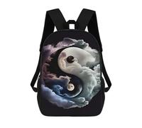 sinyumoney Mochilas Para Niños Mochila Escolar Mochila Para Niños Mochila De Viaje Mochilas Para Libros Impresa En 3D Heavenly Harmony Yin Yang Mochila Para Niños Y Niñas 17inch
