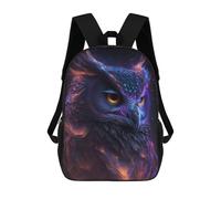 sinyumoney Mochilas Para Niños Mochila Escolar Mochila Para Niños Mochila De Viaje Mochilas Para Libros Impresa En 3D Galaxy Owl Bird Mochila Para Niños Y Niñas 17inch