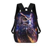 sinyumoney Mochilas Para Niños Mochila Escolar Mochila Para Niños Mochila De Viaje Mochilas Para Libros Impresa En 3D Magical Glowing Owl Artwork Mochila Para Niños Y Niñas 17inch