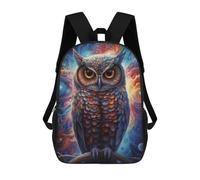 sinyumoney Mochilas Para Niños Mochila Escolar Mochila Para Niños Mochila De Viaje Mochilas Para Libros Impresa En 3D Cosmic Owl Portrait-5 Mochila Para Niños Y Niñas 17inch