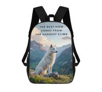 sinyumoney Mochilas Para Niños Mochila Escolar Mochila Para Niños Mochila De Viaje Mochilas Para Libros Impresa En 3D Wolf on Mountain Motivation Mochila Para Niños Y Niñas 17inch