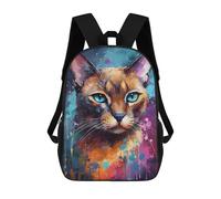 sinyumoney Mochilas Para Niños Mochila Escolar Mochila Para Niños Mochila De Viaje Mochilas Para Libros Impresa En 3D Burmese Cat Painting Mochila Para Niños Y Niñas 17inch