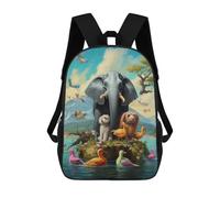sinyumoney Mochilas Para Niños Mochila Escolar Mochila Para Niños Mochila De Viaje Mochilas Para Libros Impresa En 3D Animals in Harmony with Nature Mochila Para Niños Y Niñas 17inch