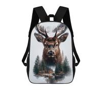 sinyumoney Mochilas Para Niños Mochila Escolar Mochila Para Niños Mochila De Viaje Mochilas Para Libros Impresa En 3D Deer in Winter Forest Mochila Para Niños Y Niñas 17inch