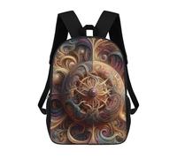sinyumoney Mochilas Para Niños Mochila Escolar Mochila Para Niños Mochila De Viaje Mochilas Para Libros Impresa En 3D Abstract Golden Orb Mochila Para Niños Y Niñas 17inch