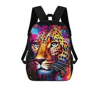 sinyumoney Mochilas Para Niños Mochila Escolar Mochila Para Niños Mochila De Viaje Mochilas Para Libros Impresa En 3D Colorful Leopard Portrait-26 Mochila Para Niños Y Niñas 17inch