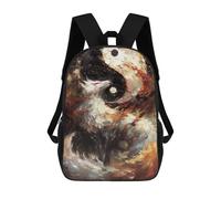 sinyumoney Mochilas Para Niños Mochila Escolar Mochila Para Niños Mochila De Viaje Mochilas Para Libros Impresa En 3D Yin And Yang Kitsune Fox Mochila Para Niños Y Niñas 17inch