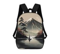 sinyumoney Mochilas Para Niños Mochila Escolar Mochila Para Niños Mochila De Viaje Mochilas Para Libros Impresa En 3D Asian Landscape Painting Mochila Para Niños Y Niñas 17inch