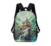 sinyumoney Mochilas Para Niños Mochila Escolar Mochila Para Niños Mochila De Viaje Mochilas Para Libros Impresa En 3D Fantasy Underwater Palace Mochila Para Niños Y Niñas 17inch