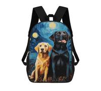 sinyumoney Mochilas Para Niños Mochila Escolar Mochila Para Niños Mochila De Viaje Mochilas Para Libros Impresa En 3D Labrador Couple Mochila Para Niños Y Niñas 17inch