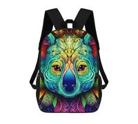 sinyumoney Mochilas Para Niños Mochila Escolar Mochila Para Niños Mochila De Viaje Mochilas Para Libros Impresa En 3D Colorful Koala Illustration Mochila Para Niños Y Niñas 17inch
