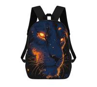 sinyumoney Mochilas Para Niños Mochila Escolar Mochila Para Niños Mochila De Viaje Mochilas Para Libros Impresa En 3D Fiery Lion Portrait Mochila Para Niños Y Niñas 17inch