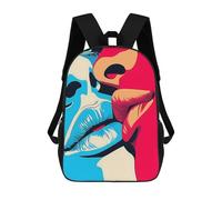 sinyumoney Mochilas Para Niños Mochila Escolar Mochila Para Niños Mochila De Viaje Mochilas Para Libros Impresa En 3D Love in Minimalism Mochila Para Niños Y Niñas 17inch