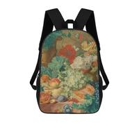 sinyumoney Mochilas Para Niños Mochila Escolar Mochila Para Niños Mochila De Viaje Mochilas Para Libros Impresa En 3D Still Life with Fruit And Flowers Mochila Para Niños Y Niñas 17inch