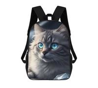 sinyumoney Mochilas Para Niños Mochila Escolar Mochila Para Niños Mochila De Viaje Mochilas Para Libros Impresa En 3D Crystal Cat Sweet Mochila Para Niños Y Niñas 17inch