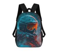 sinyumoney Mochilas Para Niños Mochila Escolar Mochila Para Niños Mochila De Viaje Mochilas Para Libros Impresa En 3D Detailed Snow Storm Skier Mochila Para Niños Y Niñas 17inch