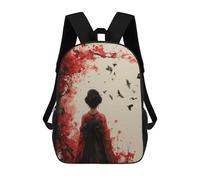 sinyumoney Mochilas Para Niños Mochila Escolar Mochila Para Niños Mochila De Viaje Mochilas Para Libros Impresa En 3D Geisha Japanese Mochila Para Niños Y Niñas 17inch