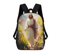 sinyumoney Mochilas Para Niños Mochila Escolar Mochila Para Niños Mochila De Viaje Mochilas Para Libros Impresa En 3D Jesus Christ Watercolor Mochila Para Niños Y Niñas 17inch