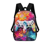 sinyumoney Mochilas Para Niños Mochila Escolar Mochila Para Niños Mochila De Viaje Mochilas Para Libros Impresa En 3D Colorful Gaming Controllers Art Print Mochila Para Niños Y Niñas 17inch