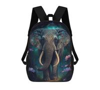 sinyumoney Mochilas Para Niños Mochila Escolar Mochila Para Niños Mochila De Viaje Mochilas Para Libros Impresa En 3D Enchanted Forest Elephant Mochila Para Niños Y Niñas 17inch