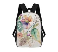 sinyumoney Mochilas Para Niños Mochila Escolar Mochila Para Niños Mochila De Viaje Mochilas Para Libros Impresa En 3D Watercolor Flowers Mochila Para Niños Y Niñas 17inch