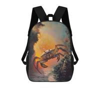 sinyumoney Mochilas Para Niños Mochila Escolar Mochila Para Niños Mochila De Viaje Mochilas Para Libros Impresa En 3D Crab in A Mystical Setting Mochila Para Niños Y Niñas 17inch