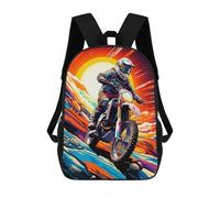 sinyumoney Mochilas Para Niños Mochila Escolar Mochila Para Niños Mochila De Viaje Mochilas Para Libros Impresa En 3D Rider in Motion Dirt Bike Adventure Mochila Para Niños Y Niñas 17inch