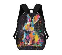 sinyumoney Mochilas Para Niños Mochila Escolar Mochila Para Niños Mochila De Viaje Mochilas Para Libros Impresa En 3D Colorful Rabbit Splash Art Mochila Para Niños Y Niñas 17inch