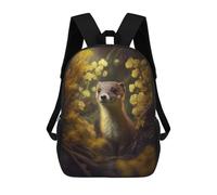 sinyumoney Mochilas Para Niños Mochila Escolar Mochila Para Niños Mochila De Viaje Mochilas Para Libros Impresa En 3D Cute Little Weasel Mochila Para Niños Y Niñas 17inch