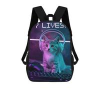 sinyumoney Mochilas Para Niños Mochila Escolar Mochila Para Niños Mochila De Viaje Mochilas Para Libros Impresa En 3D Cat Gaming Mochila Para Niños Y Niñas 17inch