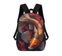 sinyumoney Mochilas Para Niños Mochila Escolar Mochila Para Niños Mochila De Viaje Mochilas Para Libros Impresa En 3D Carpe Koi Fish Mochila Para Niños Y Niñas 17inch