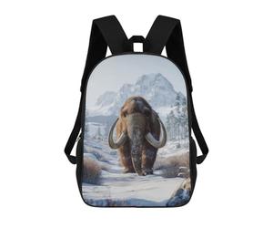 sinyumoney Mochilas Para Niños Mochila Escolar Mochila Para Niños Mochila De Viaje Mochilas Para Libros Impresa En 3D Woolly Mammoth in Snowy Landscape Mochila Para Niños Y Niñas 17inch