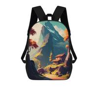 sinyumoney Mochilas Para Niños Mochila Escolar Mountain Retreat Pathway Mochila Escolar Impresa En 3D Para Niños Estudiantes De Primaria Y Secundaria 17inch