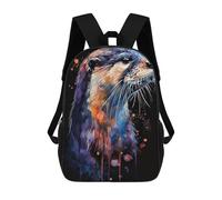 sinyumoney Mochilas Para Niños Mochila Escolar Otter Watercolor Mochila Escolar Impresa En 3D Para Niños Estudiantes De Primaria Y Secundaria 17inch