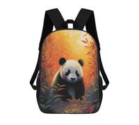 sinyumoney Mochilas Para Niños Mochila Escolar Panda in Autumn Bamboo Grove Mochila Escolar Impresa En 3D Para Niños Estudiantes De Primaria Y Secundaria 17inch