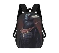 sinyumoney Mochilas Para Niños Mochila Escolar Raven Unrealistic Mochila Escolar Impresa En 3D Para Niños Estudiantes De Primaria Y Secundaria 17inch
