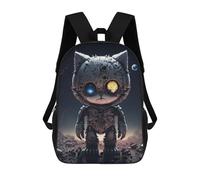sinyumoney Mochilas Para Niños Mochila Escolar Robotic Cat in Space Mochila Escolar Impresa En 3D Para Niños Estudiantes De Primaria Y Secundaria 17inch
