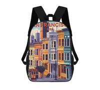 sinyumoney Mochilas Para Niños Mochila Escolar San Francisco Mochila Escolar Impresa En 3D Para Niños Estudiantes De Primaria Y Secundaria 17inch
