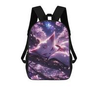sinyumoney Mochilas Para Niños Mochila Escolar Sleeping Kitsune in Cherry Blossoms Mochila Escolar Impresa En 3D Para Niños Estudiantes De Primaria Y Secundaria 17inch