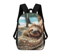 sinyumoney Mochilas Para Niños Mochila Escolar Sloth in A Hammock Mochila Escolar Impresa En 3D Para Niños Estudiantes De Primaria Y Secundaria 17inch