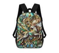 sinyumoney Mochilas Para Niños Mochila Escolar Spirit of The Forest Mochila Escolar Impresa En 3D Para Niños Estudiantes De Primaria Y Secundaria 17inch