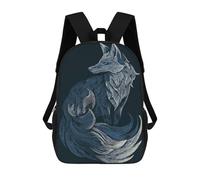 sinyumoney Mochilas Para Niños Mochila Escolar Stylized Fox Illustration Mochila Escolar Impresa En 3D Para Niños Estudiantes De Primaria Y Secundaria 17inch