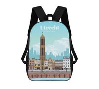 sinyumoney Mochilas Para Niños Mochila Escolar Travel to Utrecht Mochila Escolar Impresa En 3D Para Niños Estudiantes De Primaria Y Secundaria 17inch