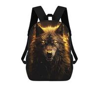 sinyumoney Mochilas Para Niños Mochila Escolar Unleashed Black Wolf Mochila Escolar Impresa En 3D Para Niños Estudiantes De Primaria Y Secundaria 17inch