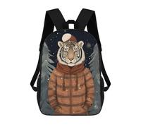 sinyumoney Mochilas Para Niños Mochila Escolar Vintage Tiger Xmas Mochila Escolar Impresa En 3D Para Niños Estudiantes De Primaria Y Secundaria 17inch